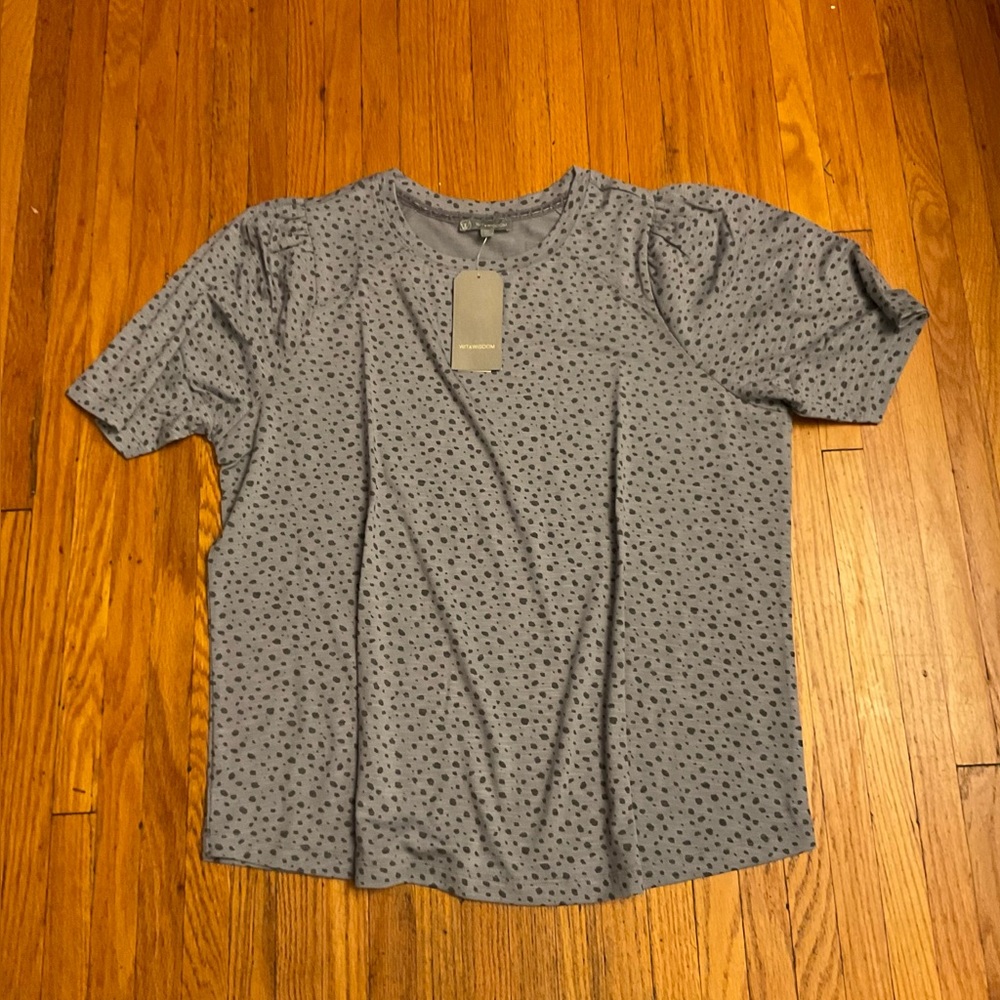 Wit & Wisdom spotted soft jersey s/s tee women’s 1X MSRP$48